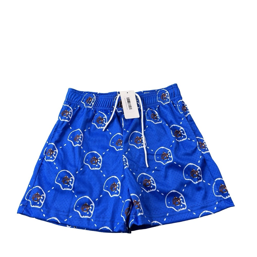 Bravest Studios Blue Anarchy AOP Mens Mesh Shorts Size Medium NWT